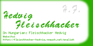 hedvig fleischhacker business card